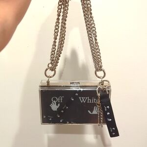 Off-White Paper Shopping Bag UPCYCLED NOVELTY Box Clutch